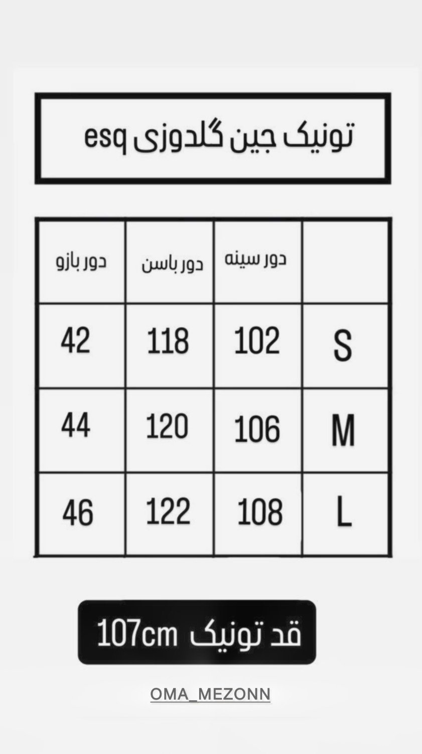 تونیک پيراهن جین گلدوزي esq